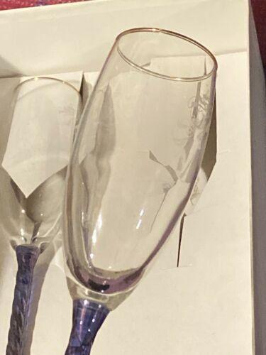 Champagne Flutes - Blue