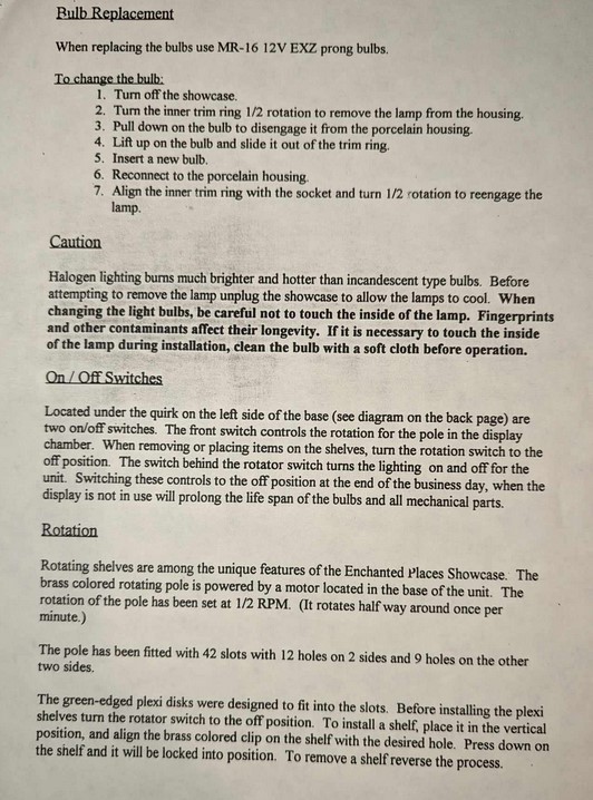 WDCC Display Case: Enchanted Places Rotating center