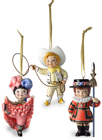 France, USA and England Ornament Set